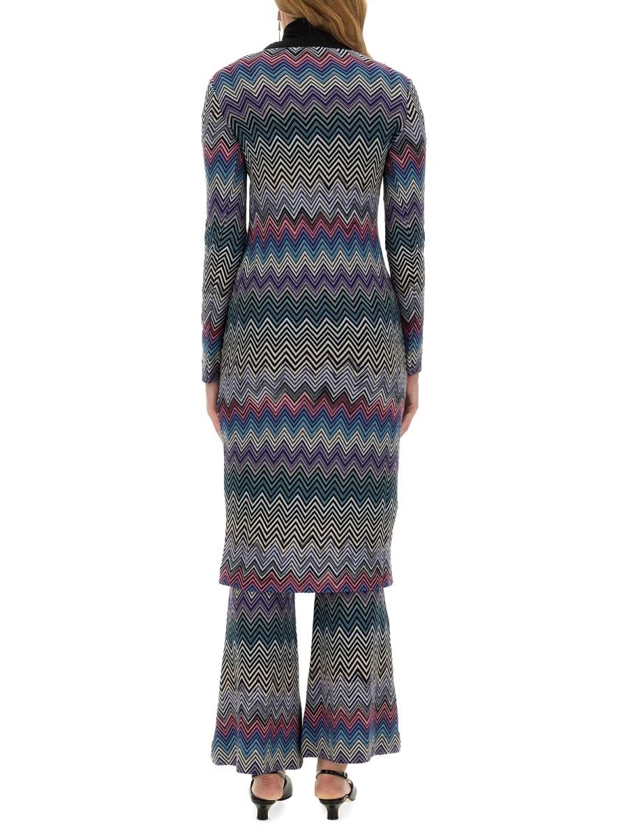 MISSONI CARDIGAN LUNGO IN LANA ZIG ZAG Saldi