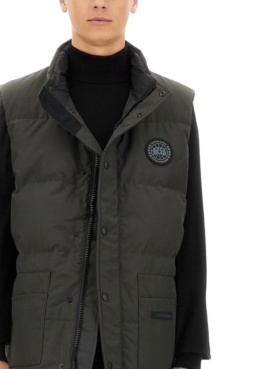CANADA GOOSE GILET IMBOTTITO CON LOGO Vendita Economica