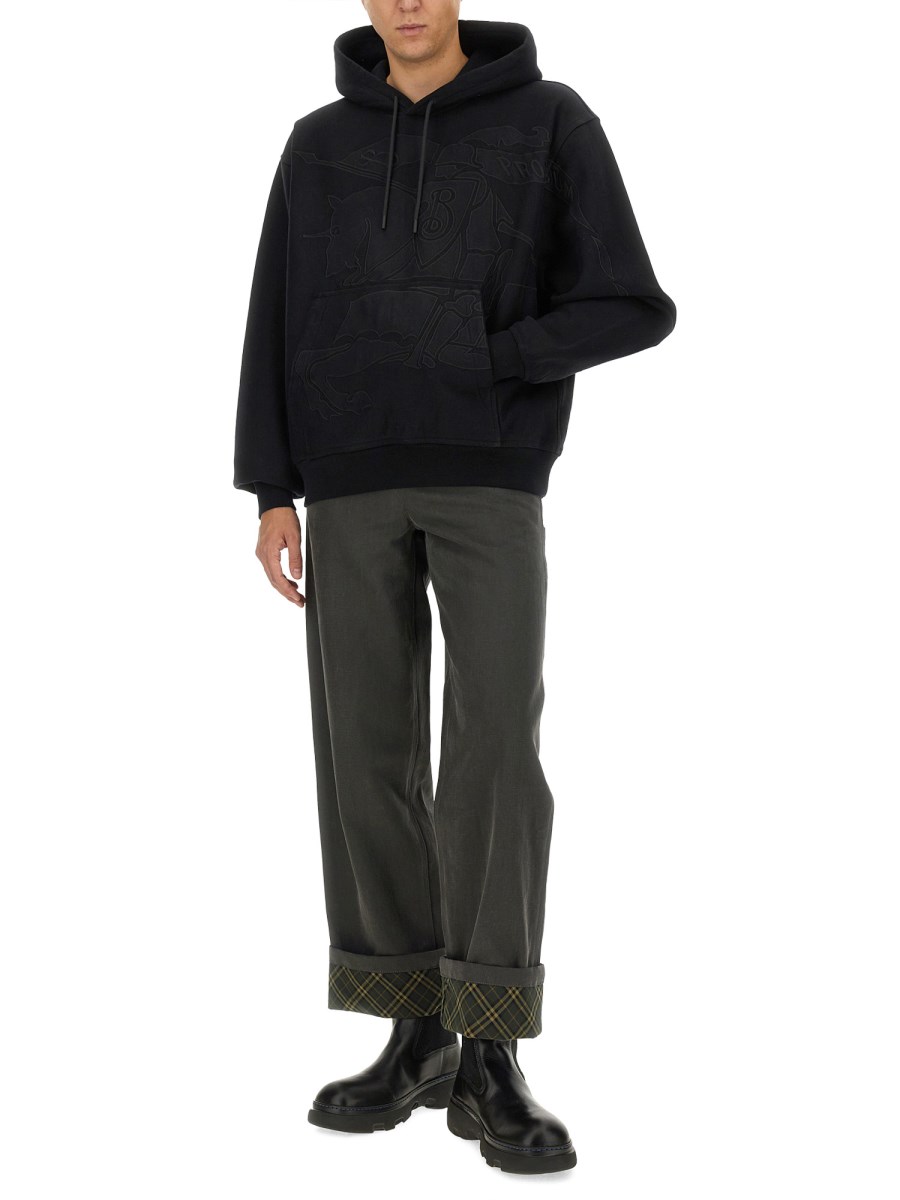 BURBERRY PANTALONE CARPENTER IN TWILL DI COTONE In Saldo