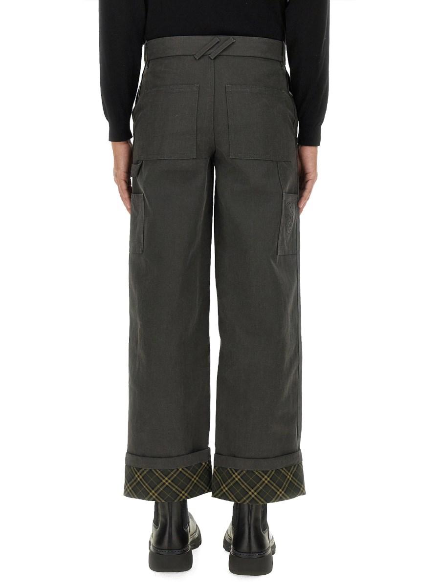 BURBERRY PANTALONE CARPENTER IN TWILL DI COTONE In Saldo