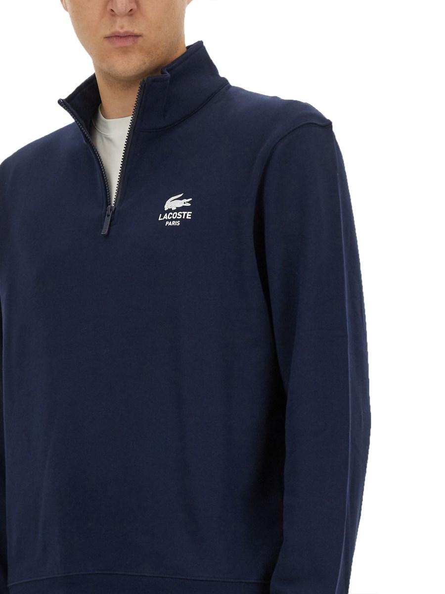 LACOSTE FELPA IN COTONE CON LOGO Nuova