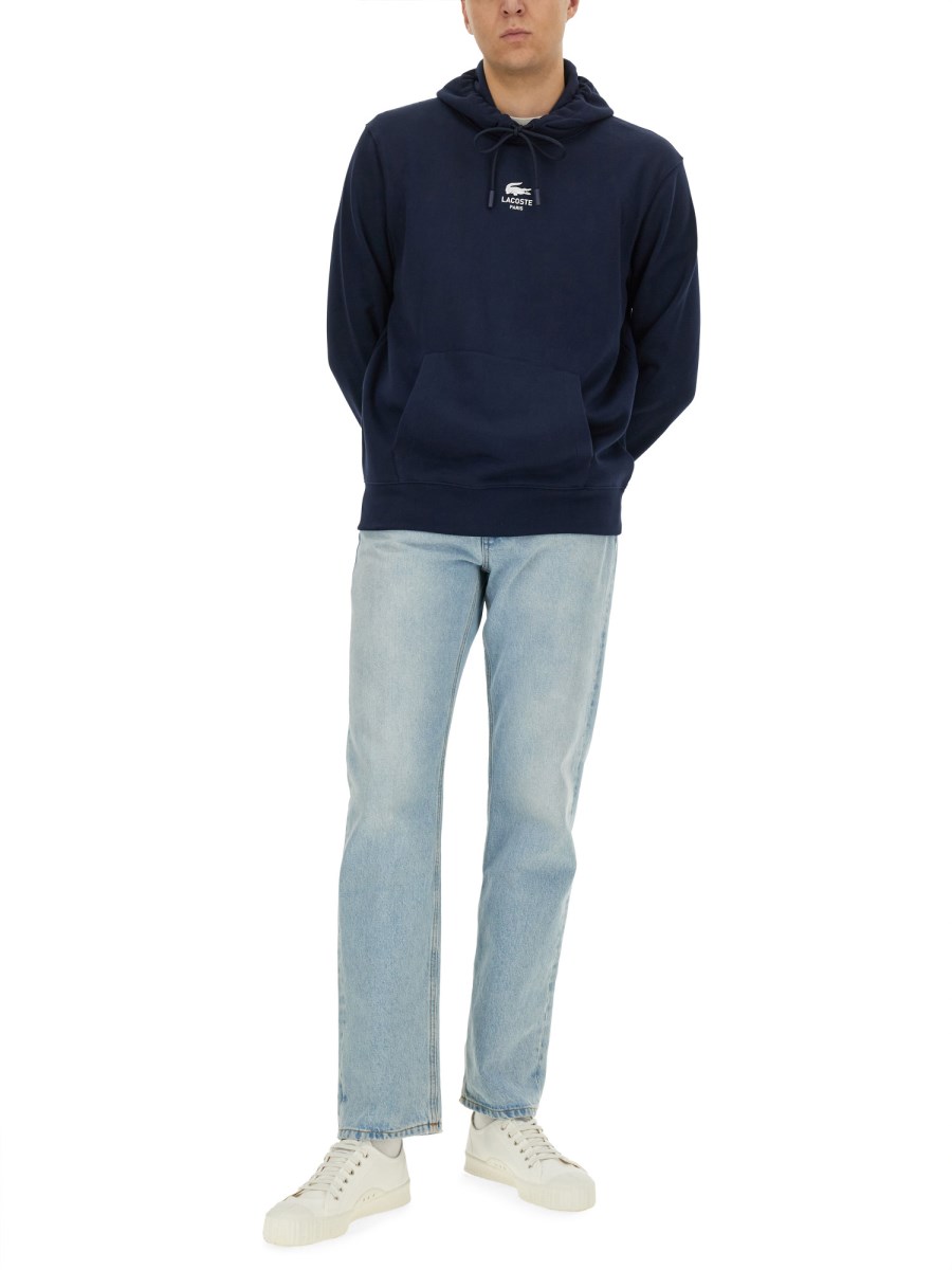 LACOSTE FELPA IN COTONE CON LOGO Moda