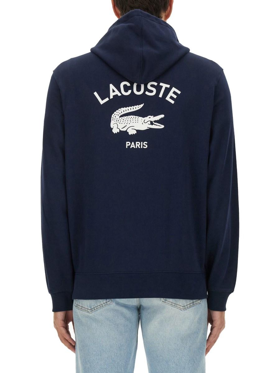 LACOSTE FELPA IN COTONE CON LOGO Moda