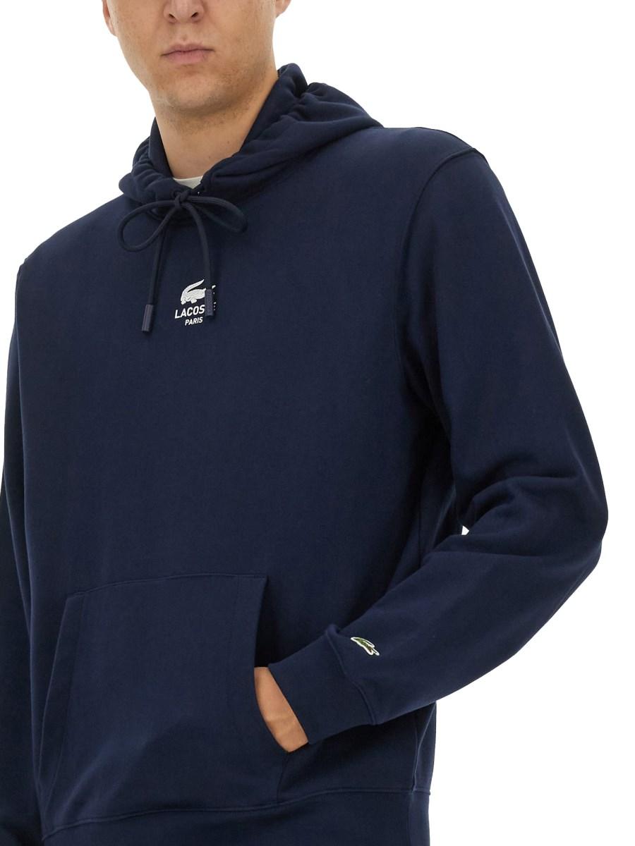 LACOSTE FELPA IN COTONE CON LOGO Moda