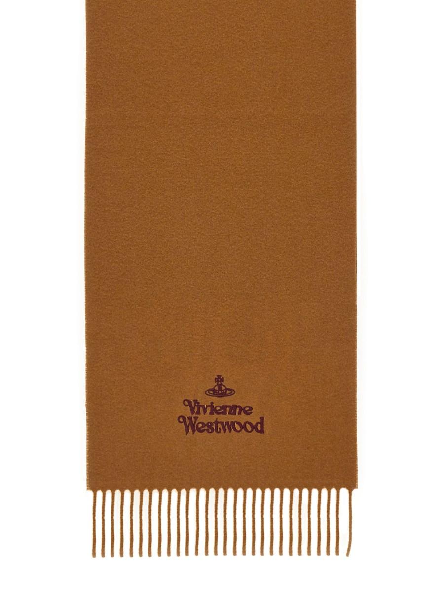 VIVIENNE WESTWOOD SCIARPA IN LANA CON LOGO Consegna Veloce