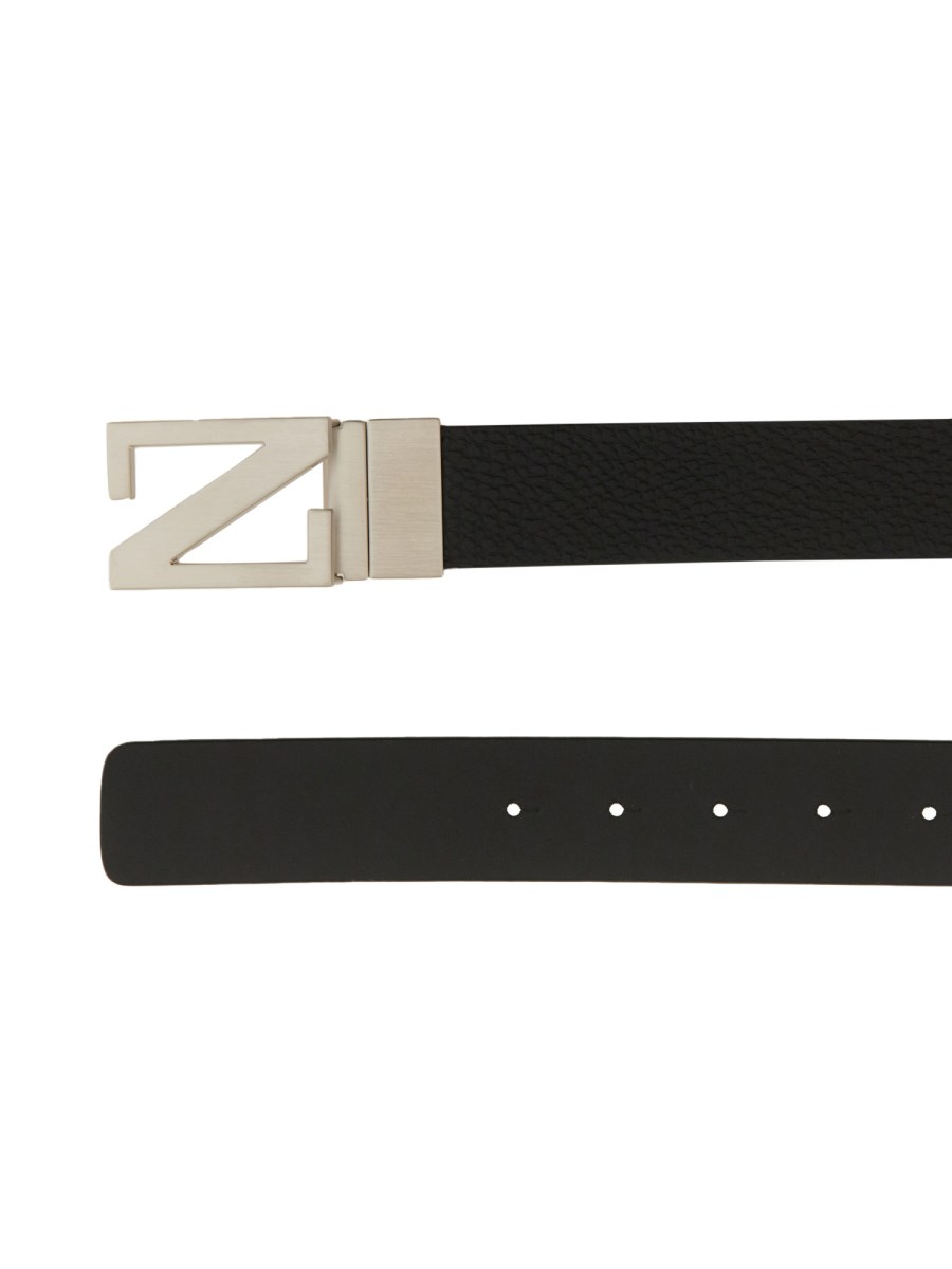 ZEGNA CINTURA REVERSIBILE IN PELLE CON FIBBIA Z MONOGRAM Outlet
