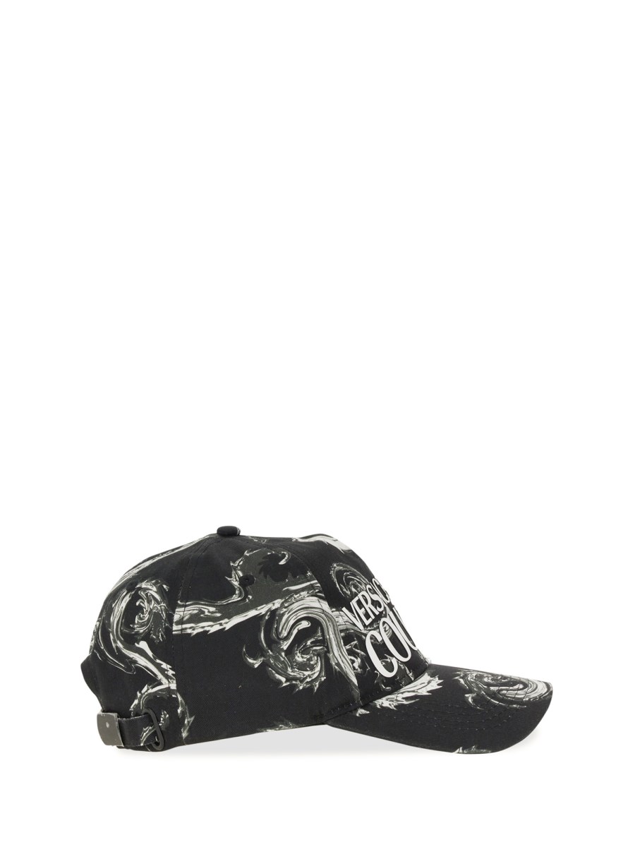 VERSACE JEANS COUTURE CAPPELLO DA BASEBALL CON LOGO CHROMO COUTURE Vendita Economica