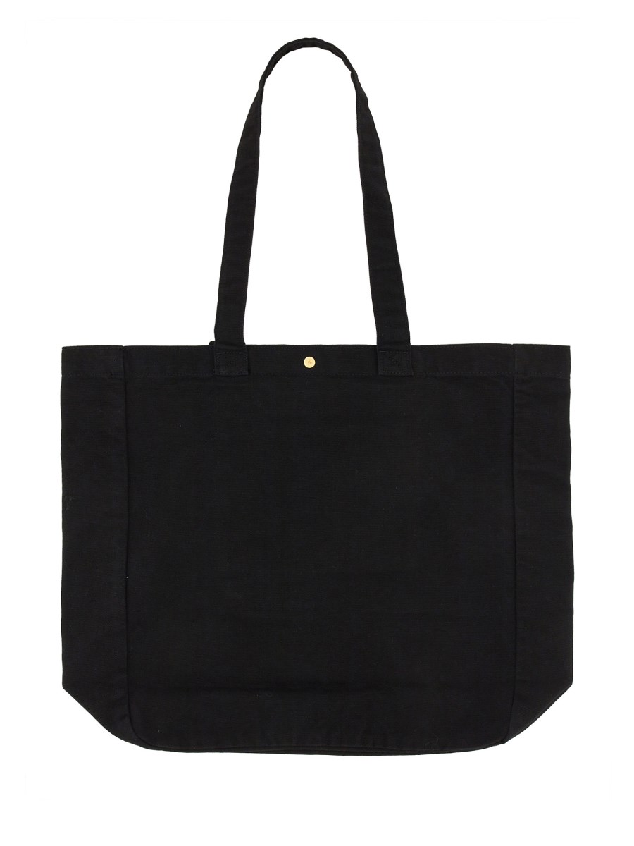 CARHARTT WIP BORSA TOTE IN COTONE CON LOGO Vendita Economica