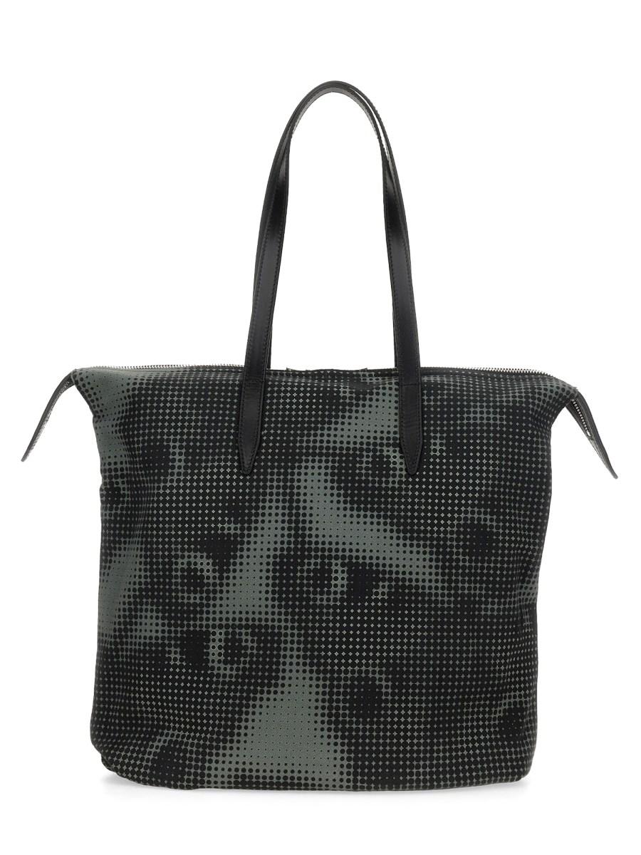 DRIES VAN NOTEN BORSA TOTE IN DENIM DI COTONE STAMPATO CON DETTAGLI IN PELLE Moda