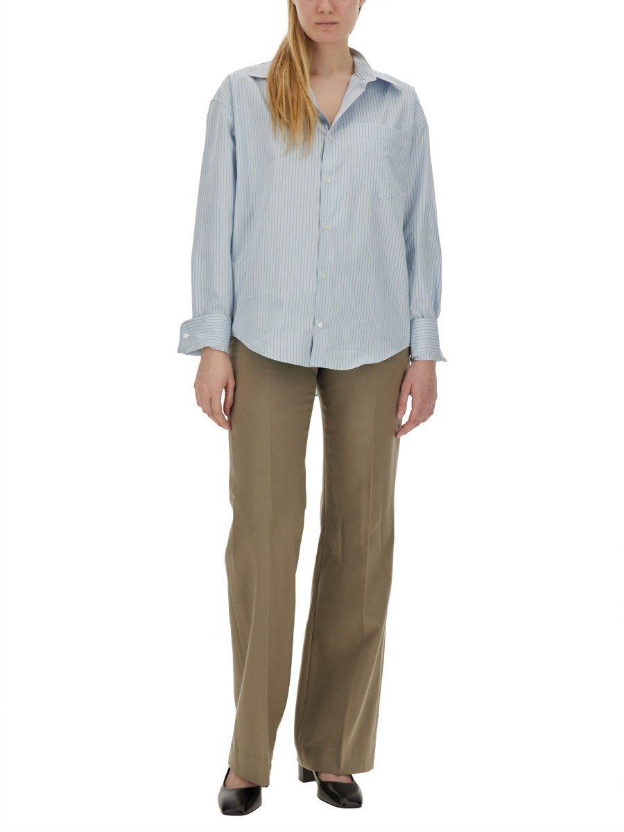AMI PARIS CAMICIA IN POPELINE DI COTONE CON LOGO 2025