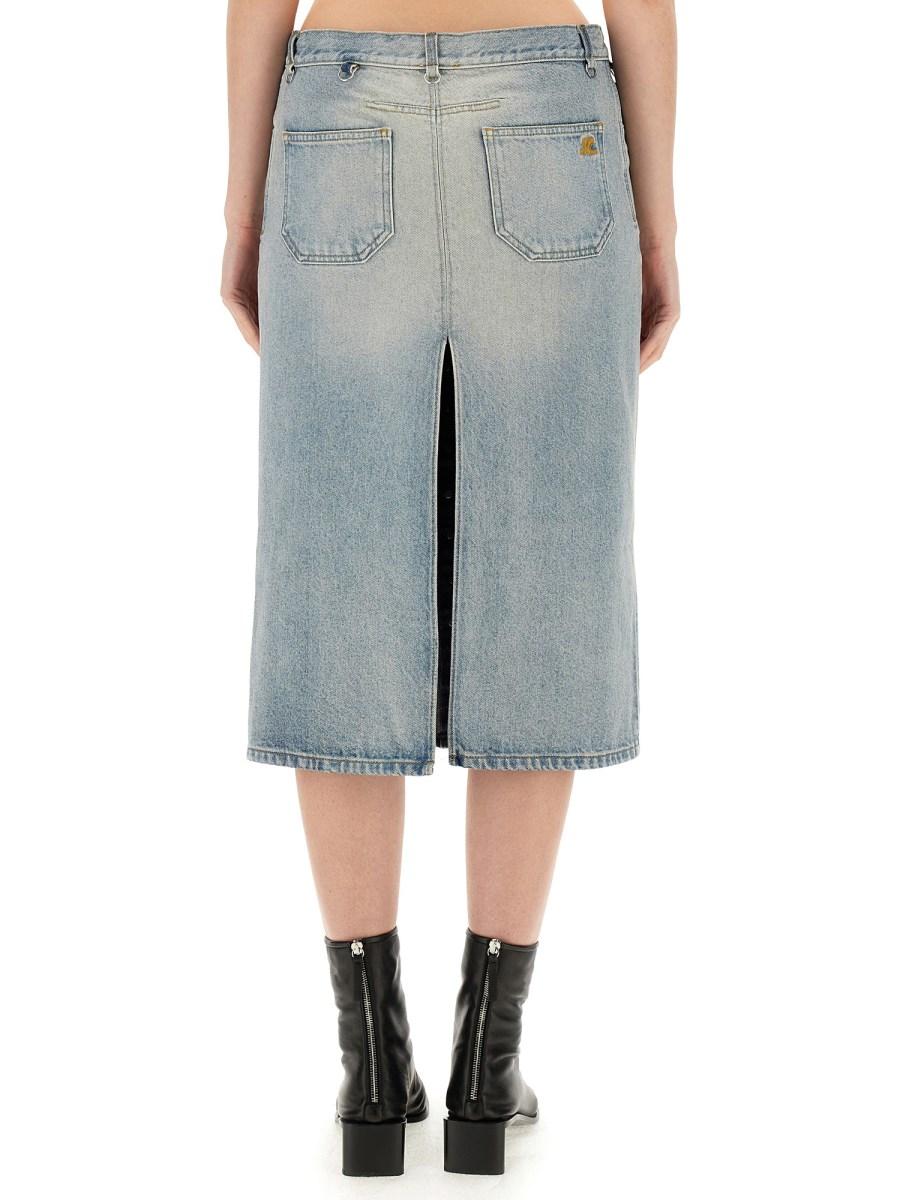 COURREGES GONNA MIDI IN DENIM DI COTONE In Linea