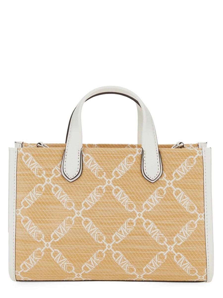 MICHAEL BY MICHAEL KORS BORSA MESSENGER GIGI SMALL IN PAGLIA CON LOGO JACQUARD Outlet