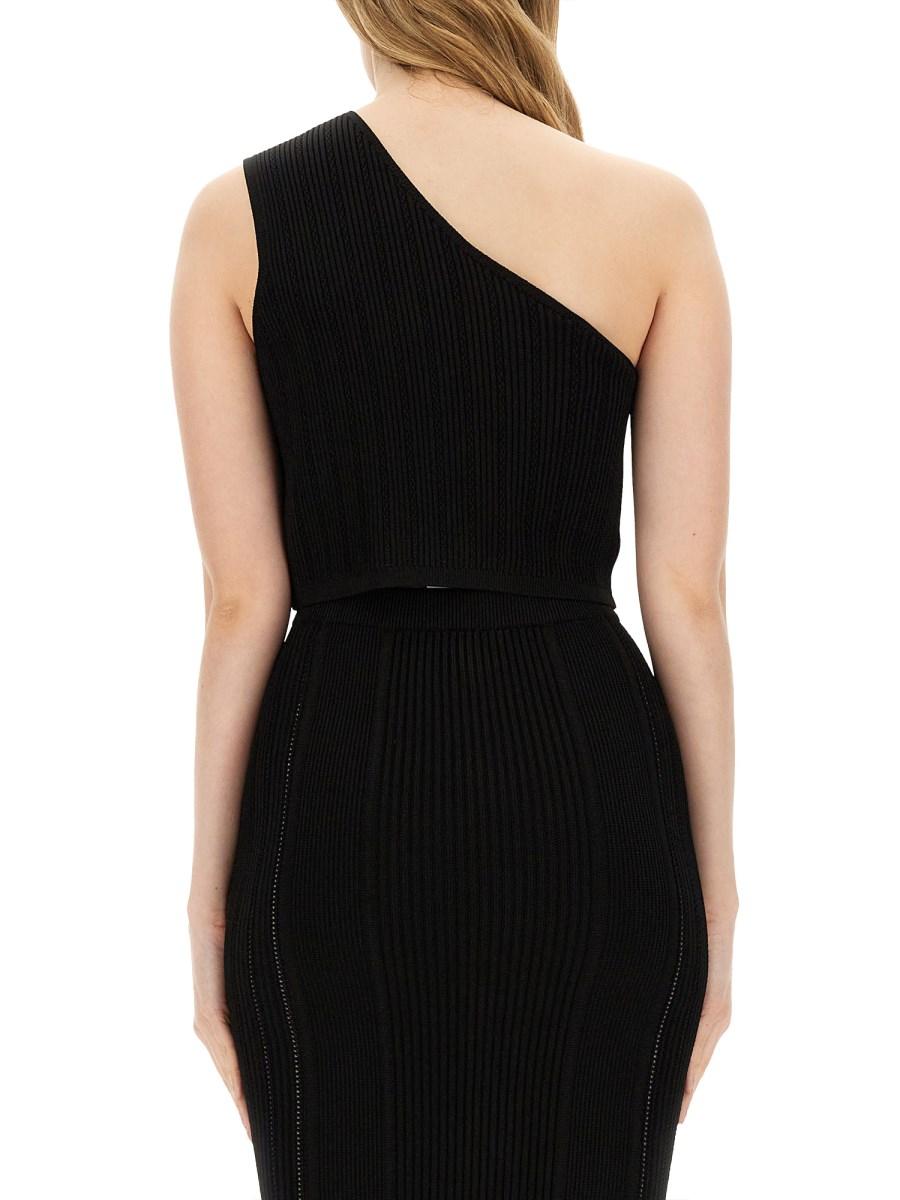 BALMAIN TOP MONOSPALLA IN VISCOSA Vendita Calda