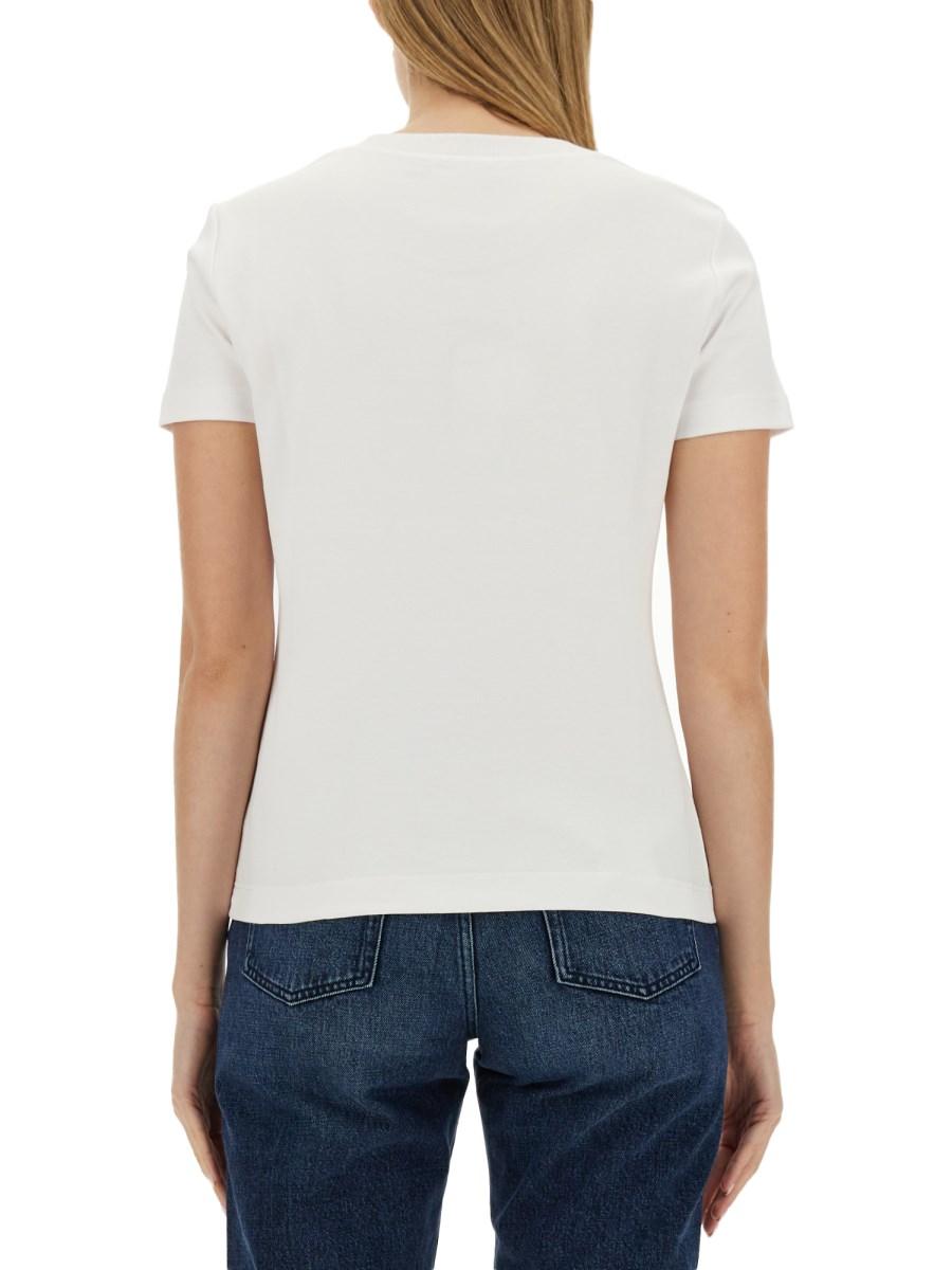 DOLCE & GABBANA T-SHIRT IN JERSEY DI COTONE CON LOGO Nuova