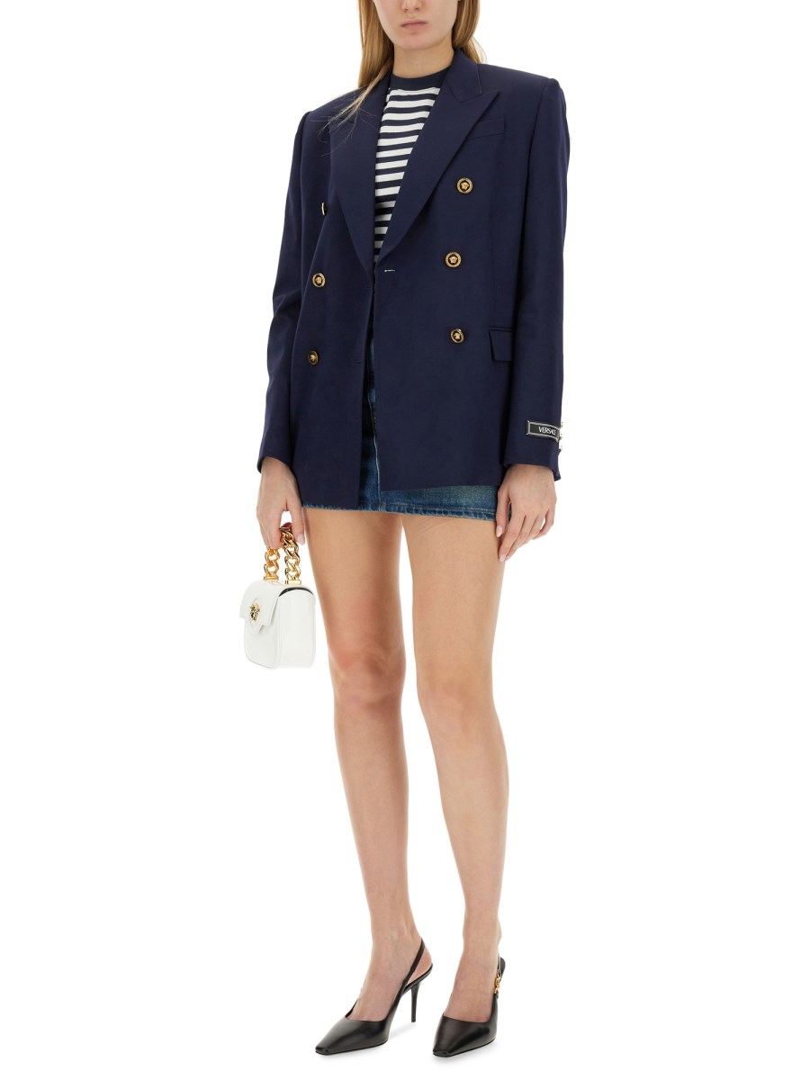 VERSACE BLAZER DOPPIOPETTO CON FIT MASCHILE Spedizione Gratuita