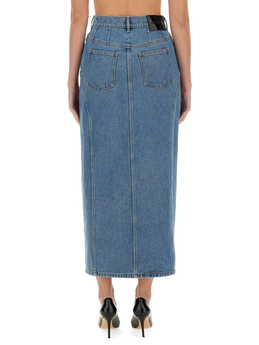 NINA RICCI GONNA LUNGA IN DENIM CON SPACCO Affare Del Giorno