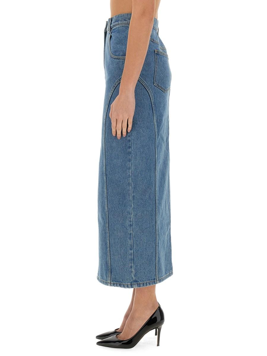 NINA RICCI GONNA LUNGA IN DENIM CON SPACCO Affare Del Giorno