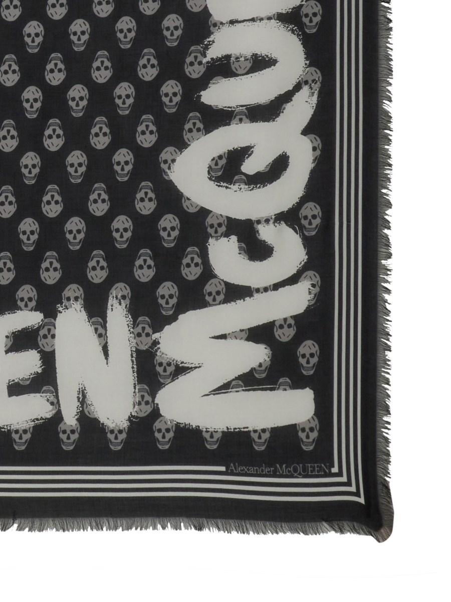 ALEXANDER McQUEEN FOULARD GRAFFITI BIKER Qualità