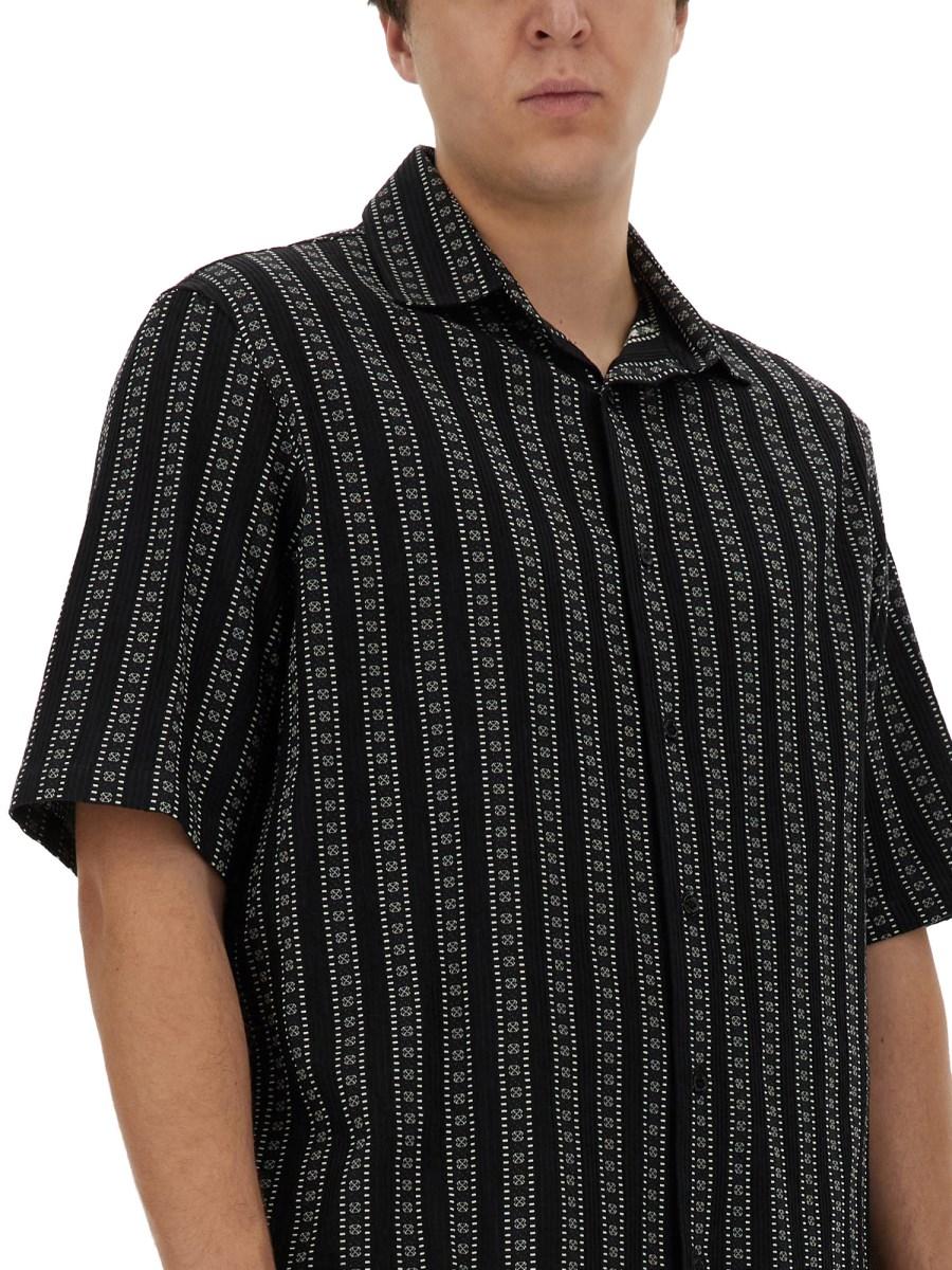 OFF-WHITE CAMICIA DA BOWLING CON MOTIVO ARROW STRIPES Soddisfazione Garantita