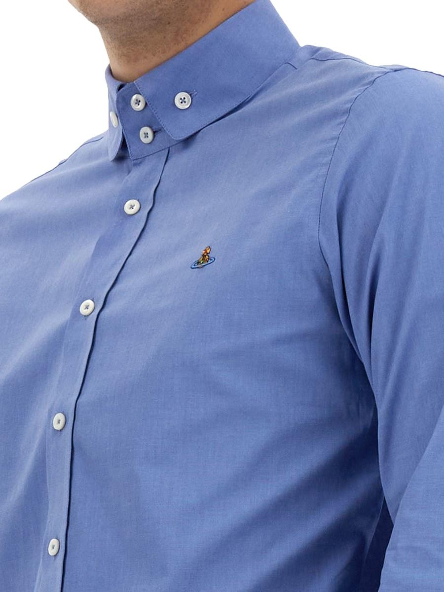 VIVIENNE WESTWOOD CAMICIA KRALL BUTTON DOWN IN COTONE Outlet