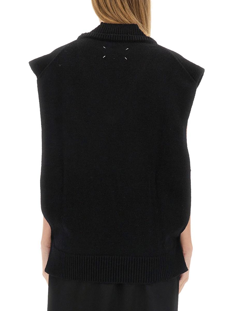MAISON MARGIELA GILET IN MAGLIA A STRATI Saldi