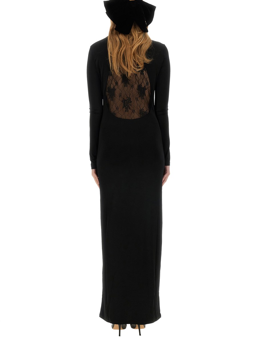 NINA RICCI ABITO LUNGO CON INSERTO IN PIZZO Moda
