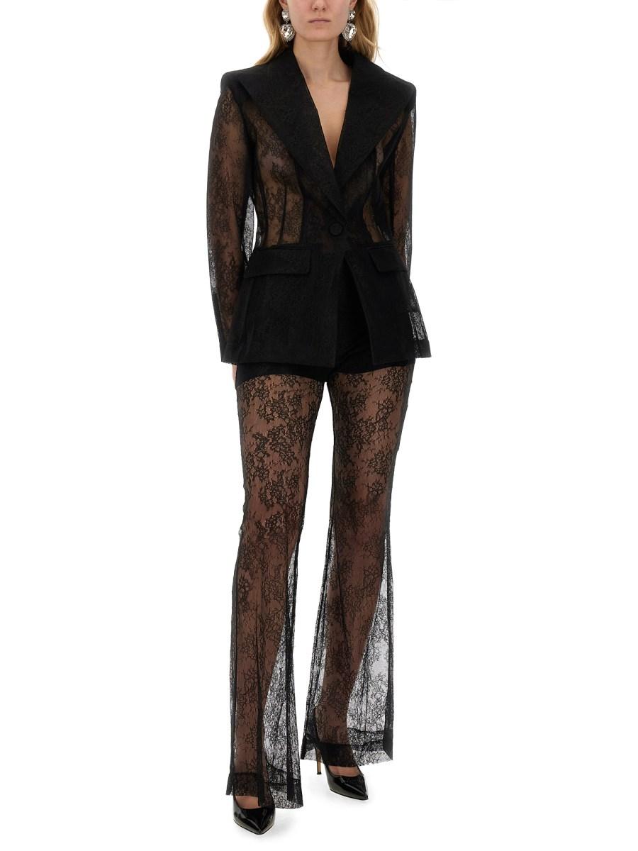 NINA RICCI PANTALONE SVASATO IN PIZZO CHANTILLY 2025