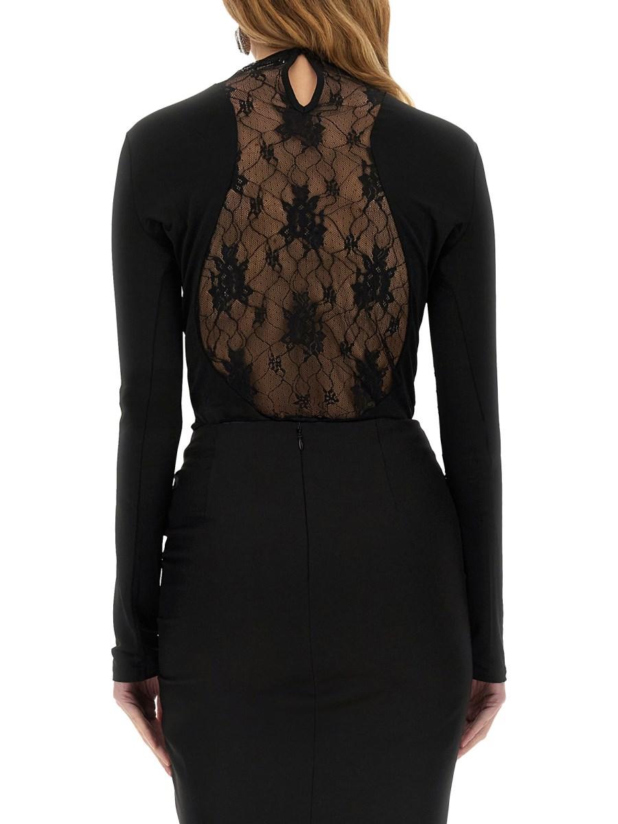 NINA RICCI TOP CON INSERTO IN PIZZO Nuovo