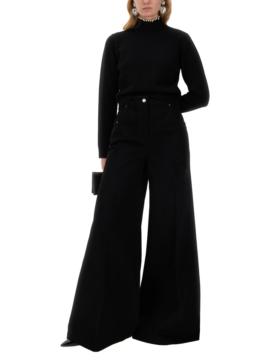NINA RICCI PANTALONE SVASATO IN DENIM Vendita