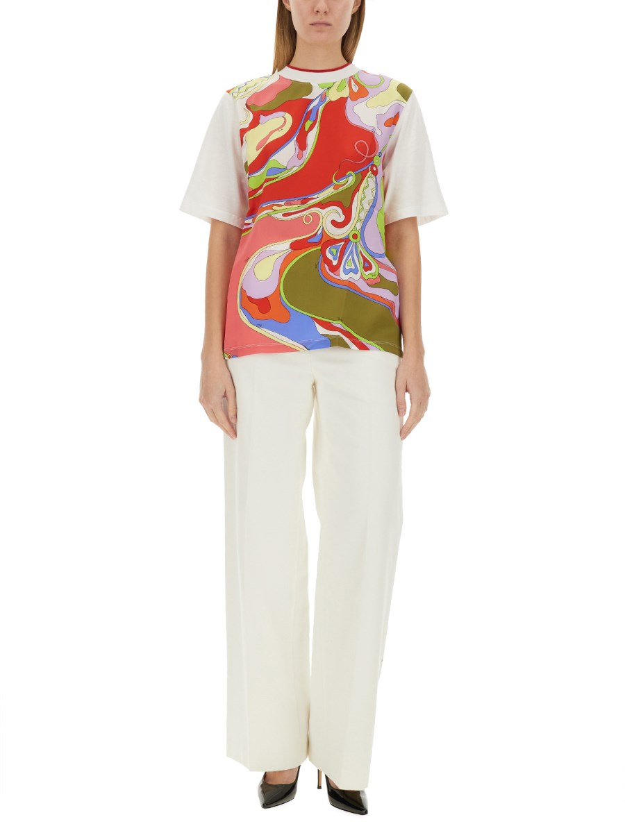 PUCCI T-SHIRT IN COTONE CON STAMPA Fino Al -60%