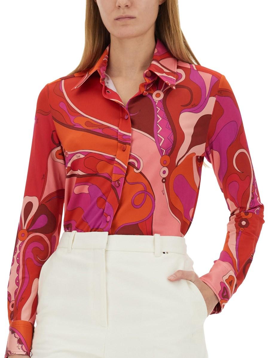 PUCCI CAMICIA CON STAMPA ORCHIDEE Prezzo Ridotto