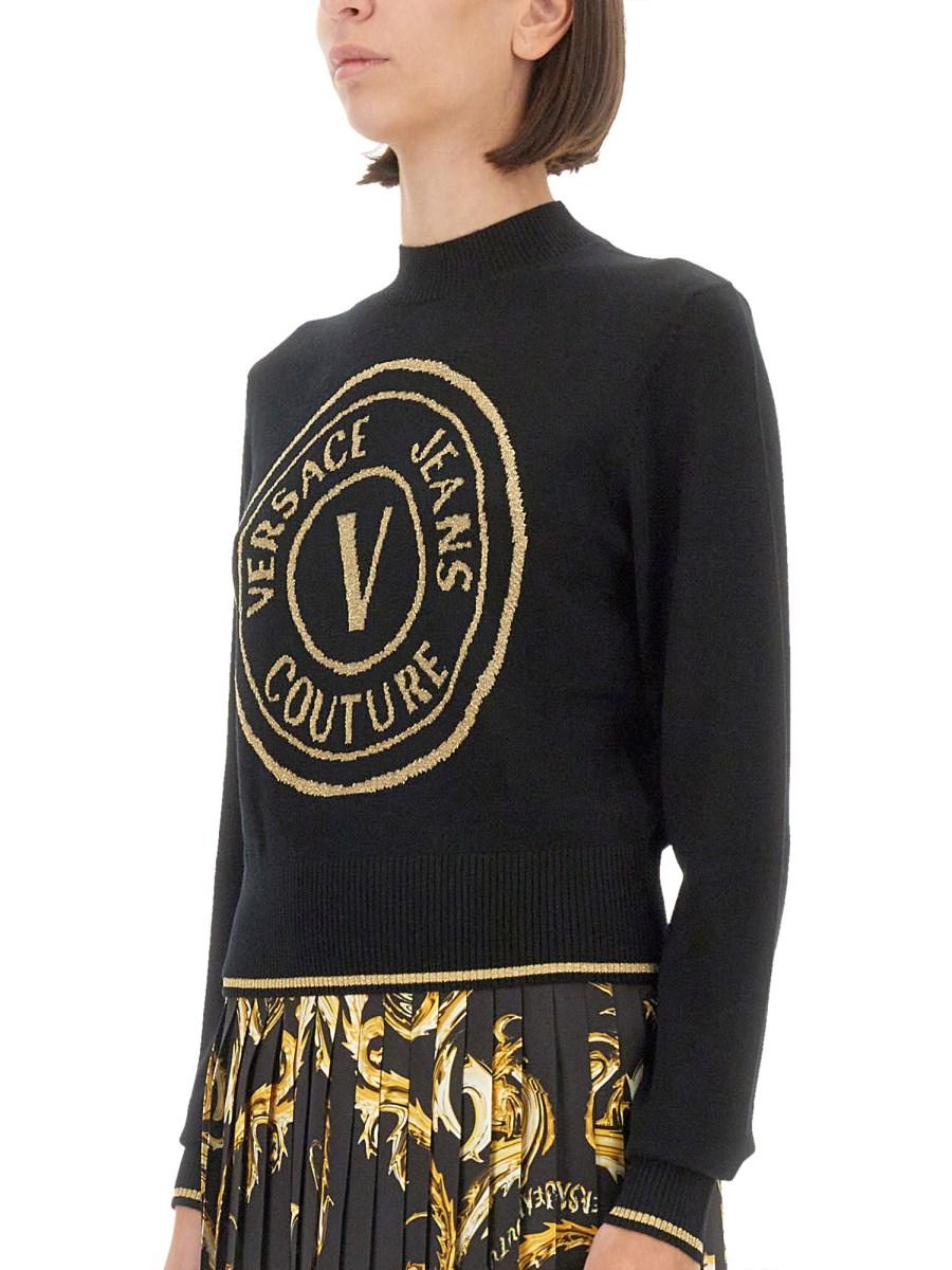 VERSACE JEANS COUTURE MAGLIA V-EMBLEM Vendita Economica