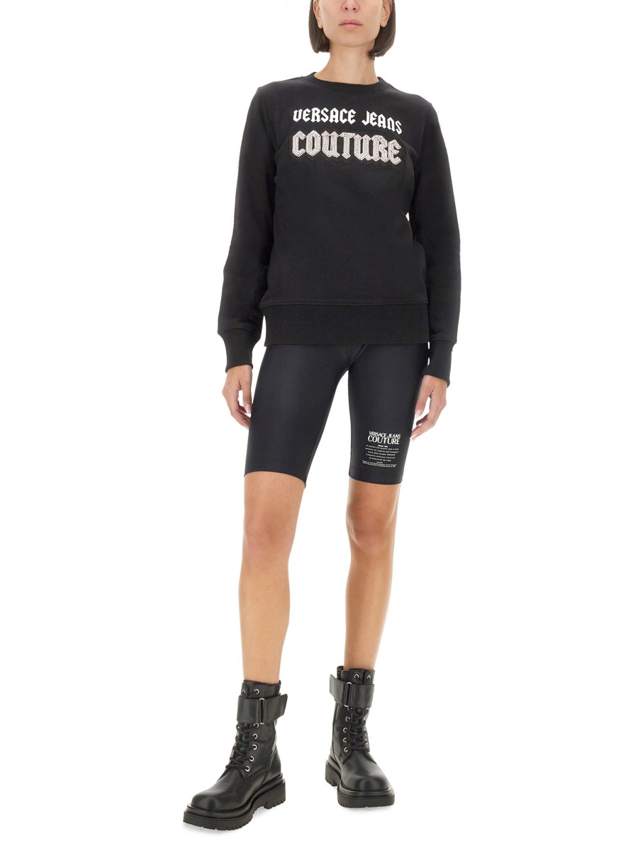 VERSACE JEANS COUTURE BERMUDA CICLISTA CON LOGO Moda