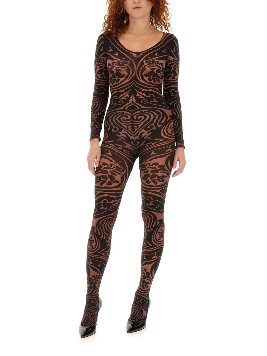 ETRO X WOLFORD BODYSUIT ETRO X WOLFORD IN NYLON CON MOTIVO PAISLEY TATTOO Promozione