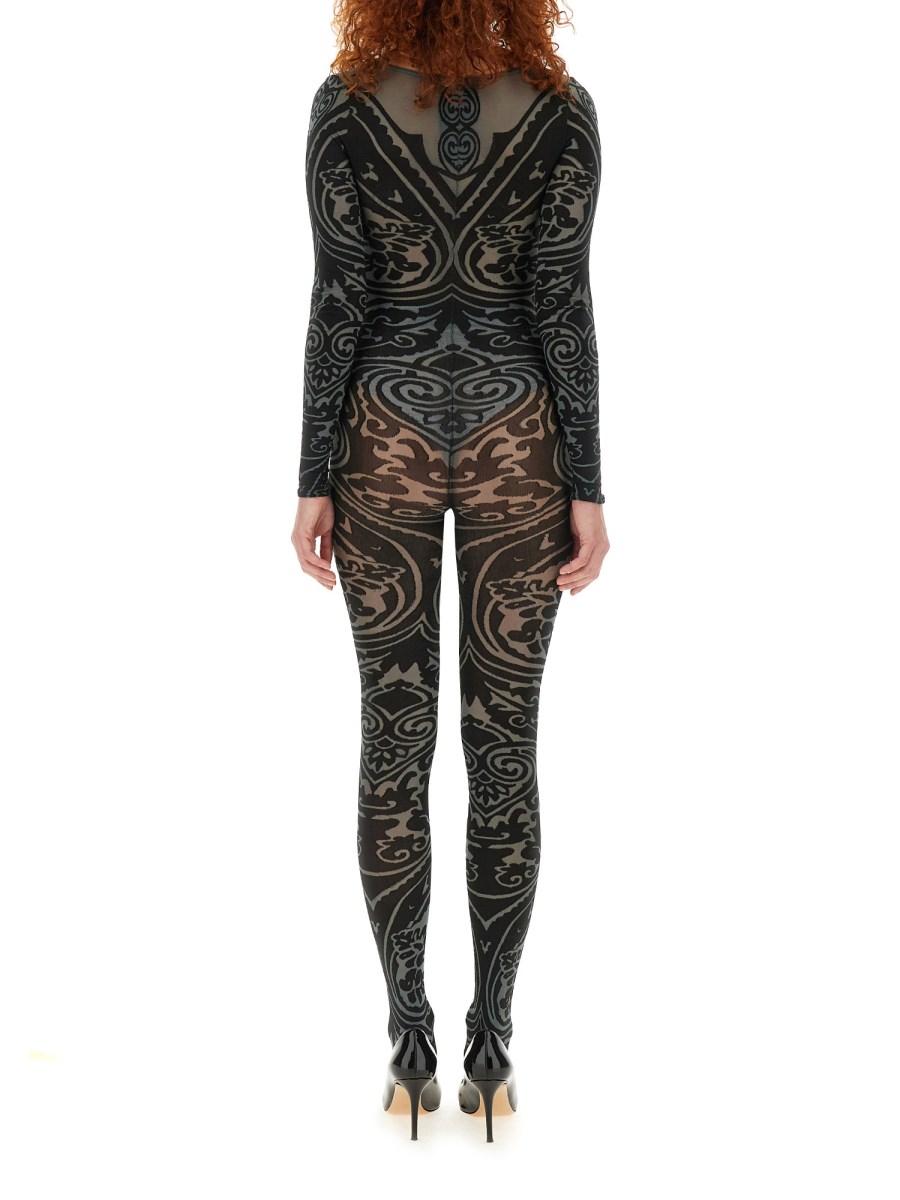 ETRO X WOLFORD BODYSUIT ETRO X WOLFORD IN NYLON CON MOTIVO PAISLEY TATTOO Spedizione Gratuita