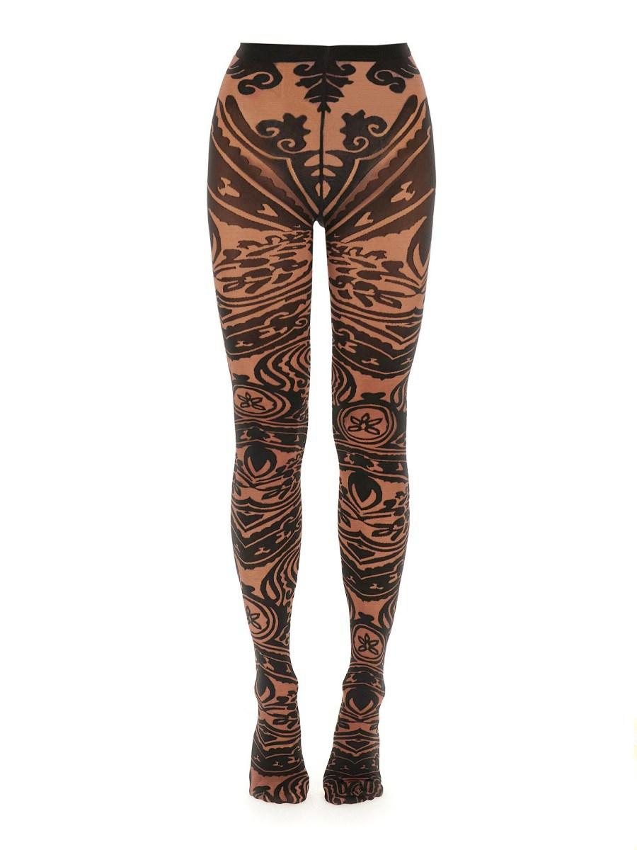ETRO X WOLFORD COLLANT ETRO X WOLFORD IN NYLON CON MOTIVO PAISLEY TATTOO Pezzi Unici