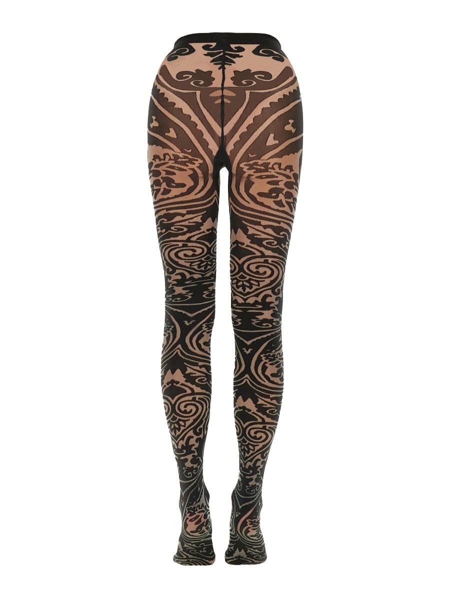 ETRO X WOLFORD COLLANT ETRO X WOLFORD IN NYLON CON MOTIVO PAISLEY TATTOO Soddisfazione Garantita