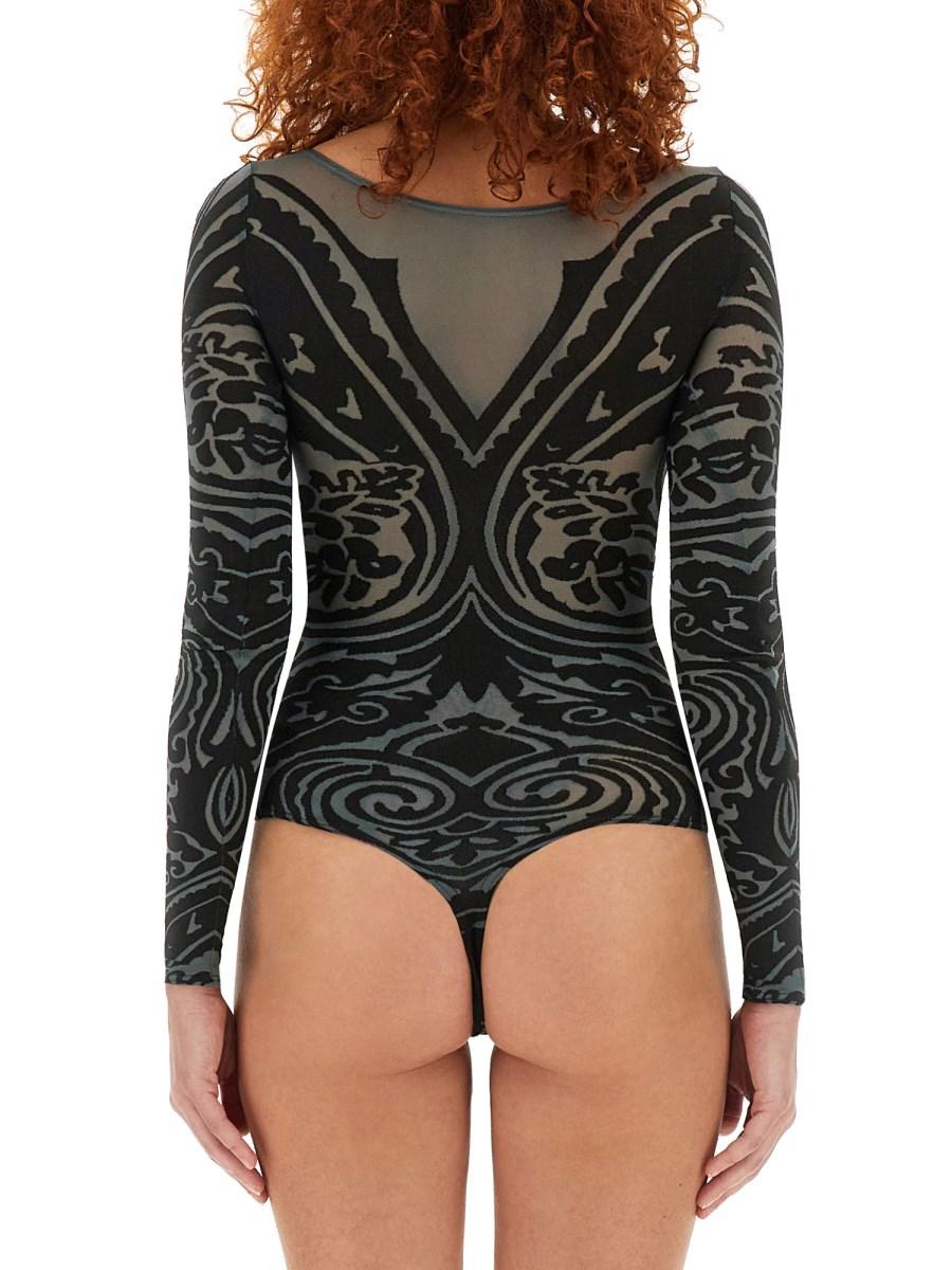 ETRO X WOLFORD BODY ETRO X WOLFORD IN NYLON CON MOTIVO PAISLEY TATTOO Qualità Garantita