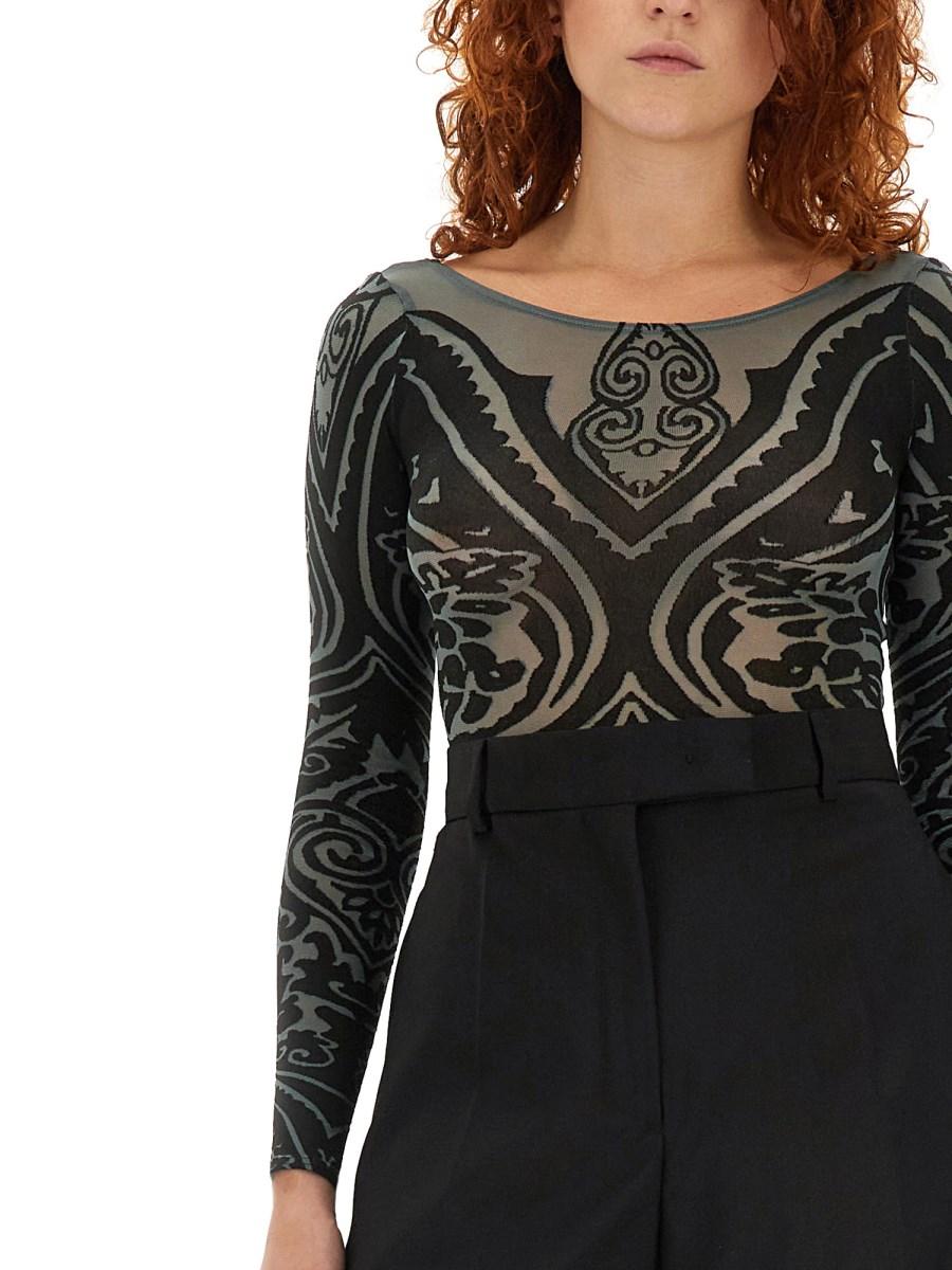 ETRO X WOLFORD BODY ETRO X WOLFORD IN NYLON CON MOTIVO PAISLEY TATTOO Qualità Garantita