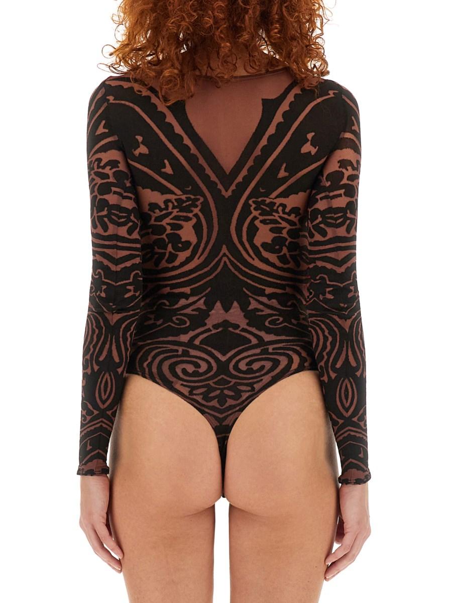 ETRO X WOLFORD BODY ETRO X WOLFORD IN NYLON CON MOTIVO PAISLEY TATTOO Negozi Online