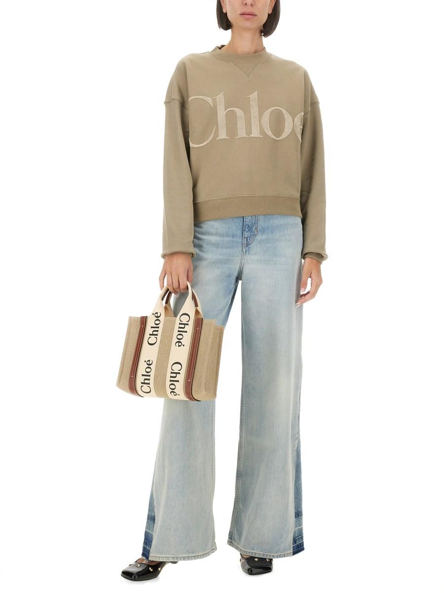 CHLOE&#39; JEANS WIDE LEG Consegna Veloce