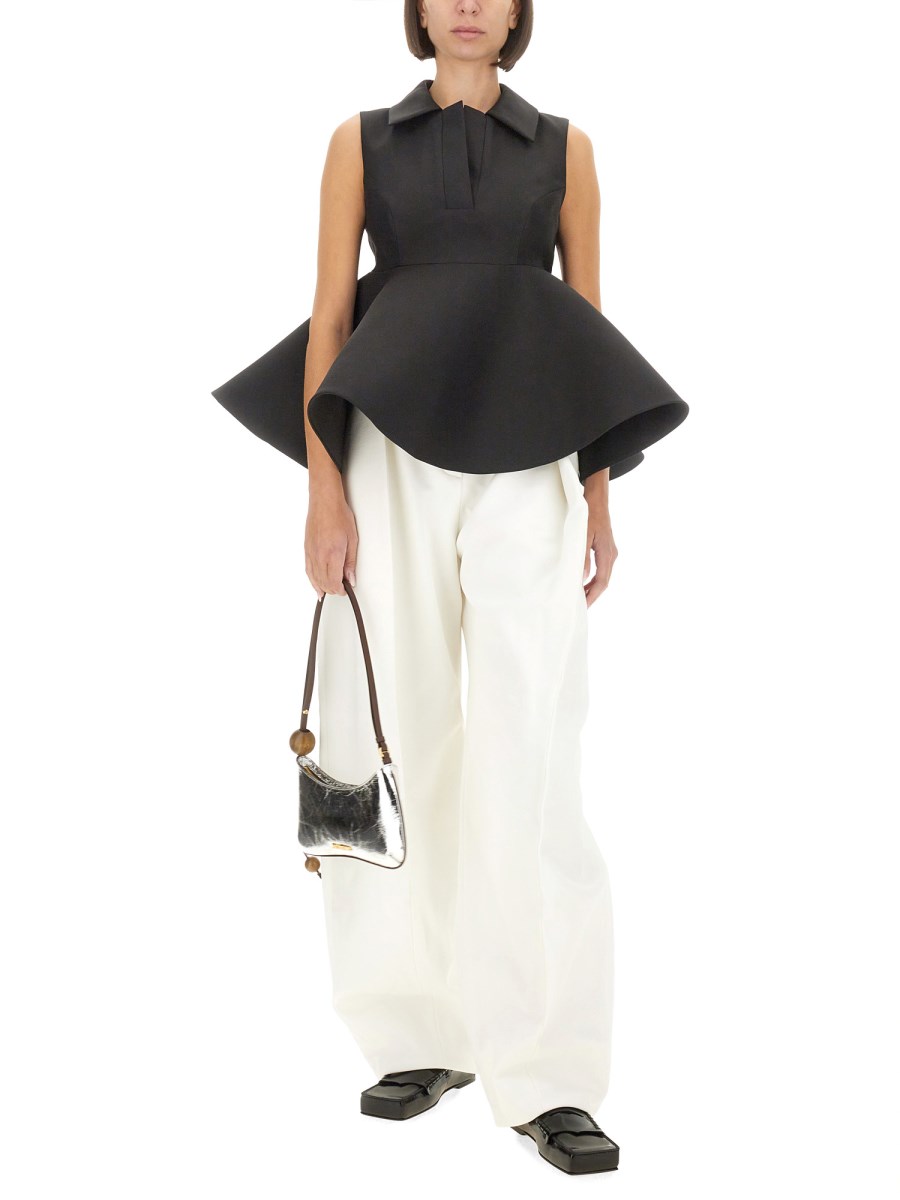 JACQUEMUS TOP SPALLA CON VOLANT Prezzo Ridotto