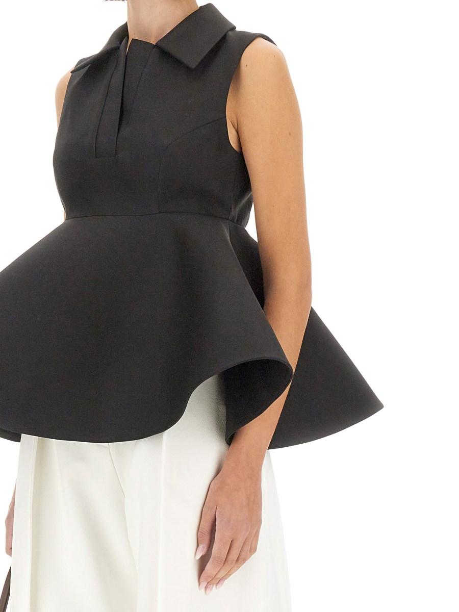 JACQUEMUS TOP SPALLA CON VOLANT Prezzo Ridotto