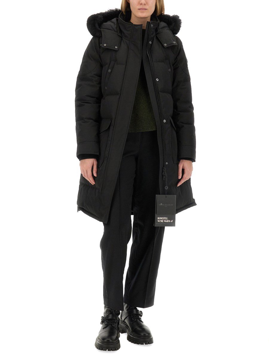 MOOSE KNUCKLES PARKA CON CAPPUCCIO IN SHEARLING Sconto