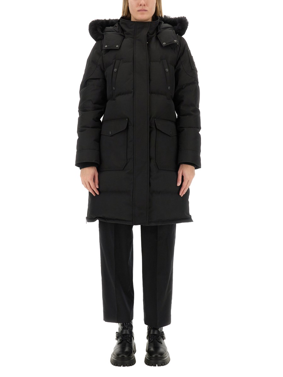 MOOSE KNUCKLES PARKA CON CAPPUCCIO IN SHEARLING Sconto