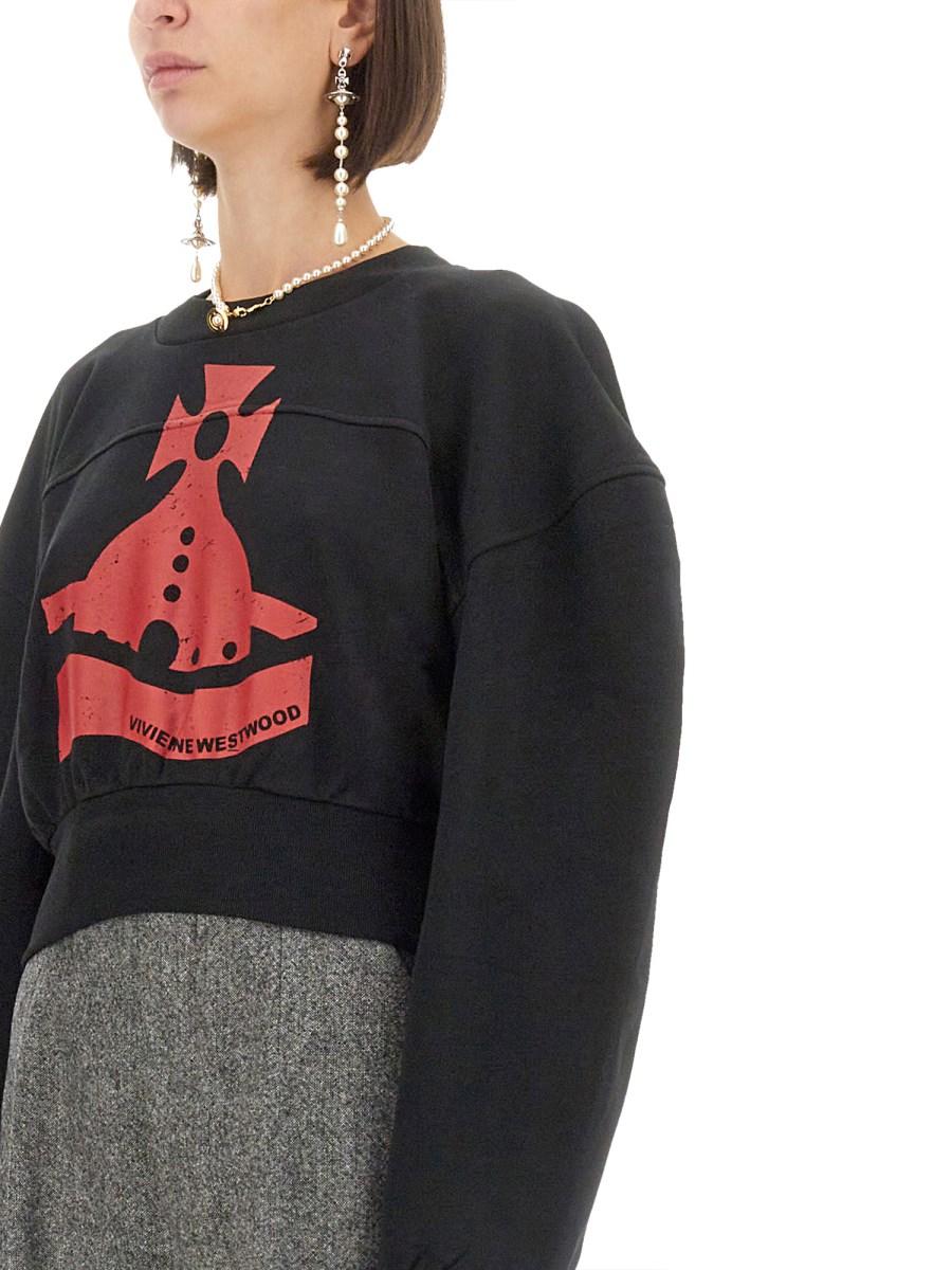 VIVIENNE WESTWOOD FELPA CON STAMPA ORB IN JERSEY DI COTONE Hotsell