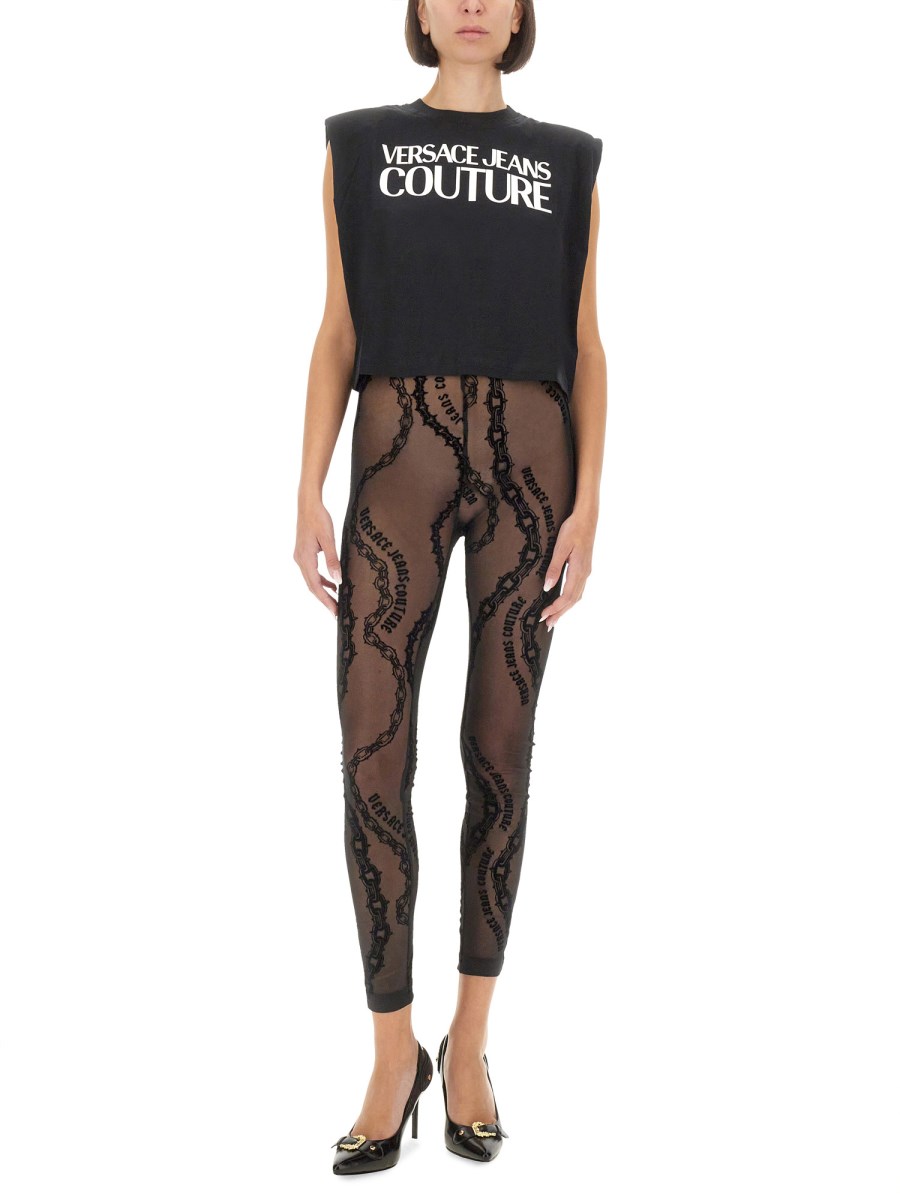 VERSACE JEANS COUTURE LEGGINGS CON STAMPA Negozio