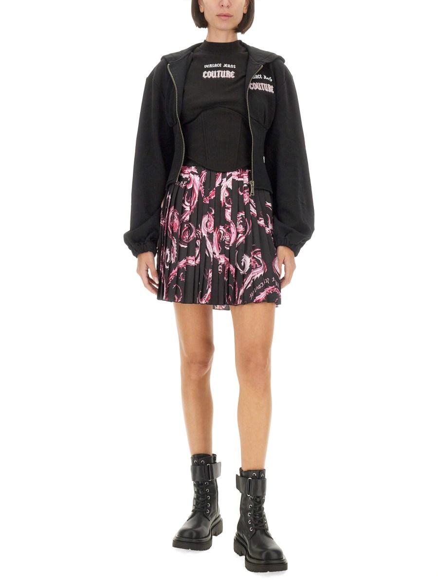 VERSACE JEANS COUTURE FELPA IN COTONE CON LOGO In Saldo