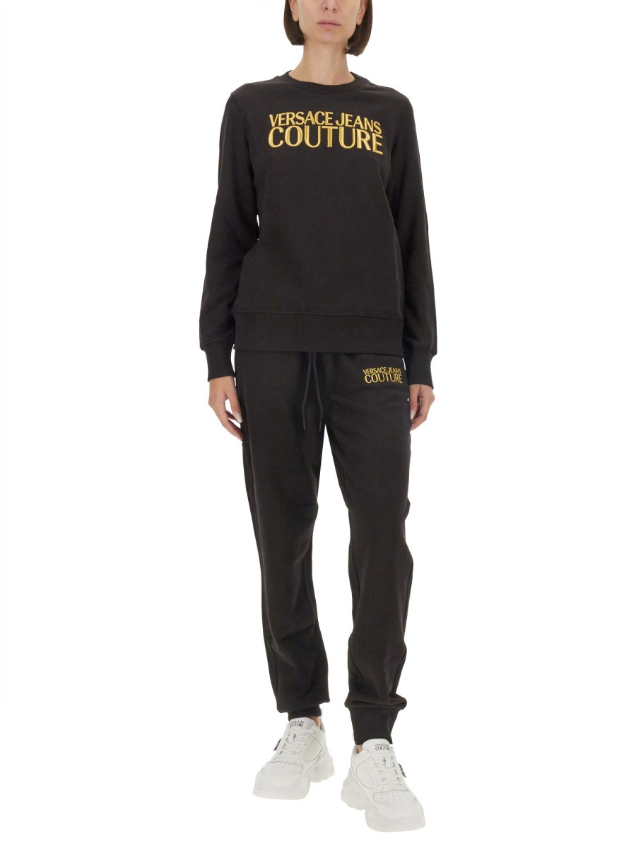 VERSACE JEANS COUTURE FELPA IN COTONE CON LOGO 2025