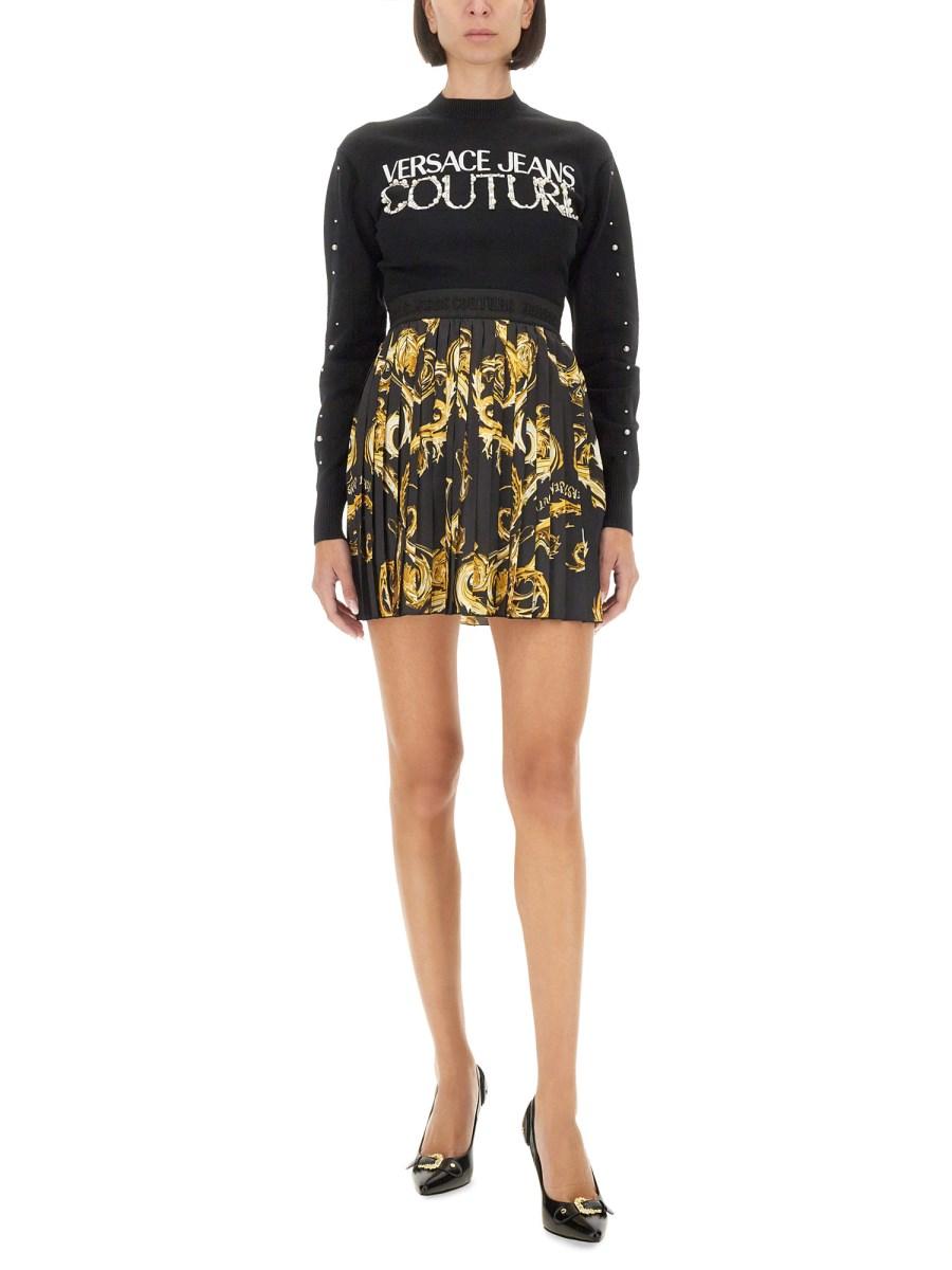 VERSACE JEANS COUTURE MAGLIA IN VISCOSA CON LOGO Italia